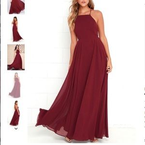 Lulus wine red maxi dress